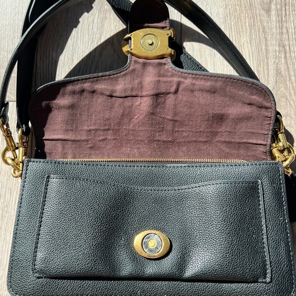 Black Leather Coach Tabby Shoulder Bag 26 - Picture 4 of 10